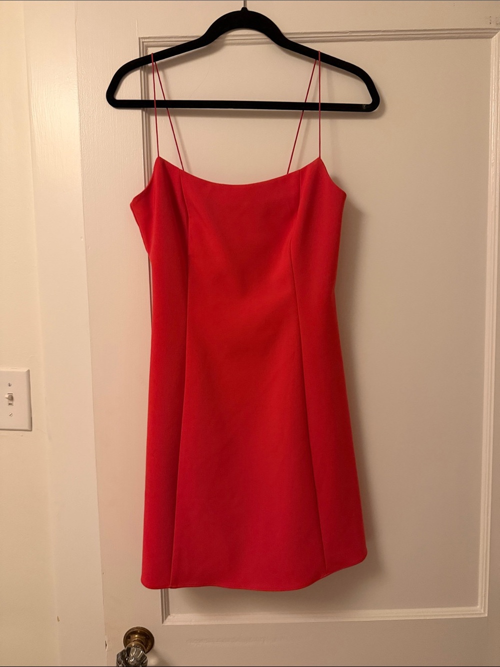 Likely Red Spaghetti-Strap Mini Dress
